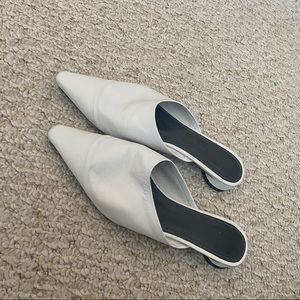 Zara White Mules